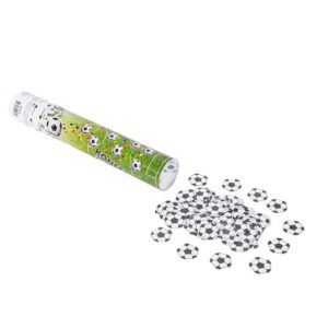 Tun Confetti, , Model Mingi de Fotbal, 40 cm, Ambalaj din Carton, Eliberare prin Rasucire, Alb Negru