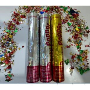 Tub de Confetti, , Party Popper, 30x5 cm, Confetii Asortate din Aluminiu, Multicolor
