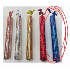 Tub de Confetti, , Party Popper, 30x5 cm, Confetii Lucioase Rezistente la Foc, Eliberare prin Rasucire, Albastru