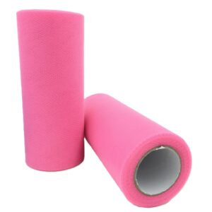 Tul Decorativ, , 15 cm Latime, 22 cm Lungime, din Poliester, Roz