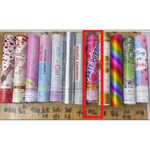 Tun Confetti, , Model Mix din Folie, 40 cm, Ambalaj din Carton, Eliberare prin Rasucire, Multicolor