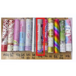 Tun Confetti, , Model Petrecere Absolvire Palarii, 40 cm, Ambalaj din Carton, Eliberare prin Rasucire, Negru