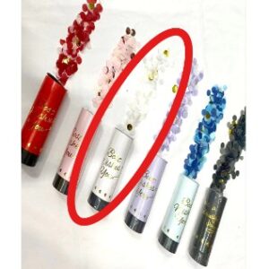 Tun de Confetti, , Best Wishes 11 x 4 cm, Model Buline din Hartie si Folie, Alb