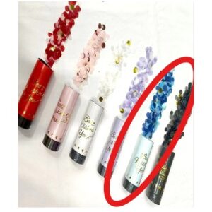 Tun de Confetti, , Best Wishes 11 x 4 cm, Model Buline din Hartie si Folie, Albastru