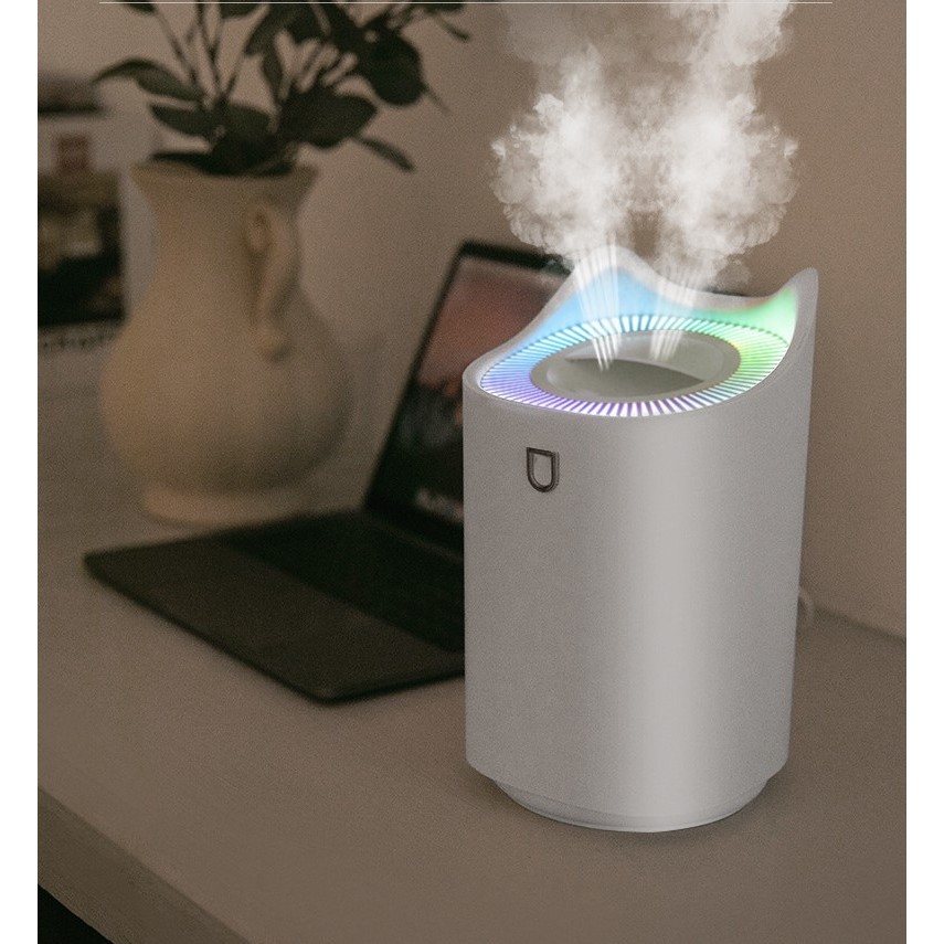 Umidificator cu duza dubla, , de capacitate mare 3L, alb - imagine 2