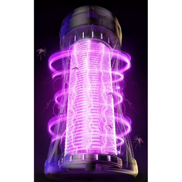 Lampa Anti-Insecte, , Lumina UV, Electrica, Incarcare USB, 5V, 1A, Silentioasa, 12 x 6 m, Negru - imagine 4