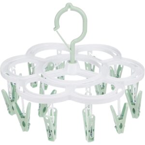 Uscator de Rufe Suspendat , cu 16 Carlige, Rotire 360 Grade, Mateiral Plastic, Usor de Depozitat, Multifunctional, 26 x 21 cm, Verde