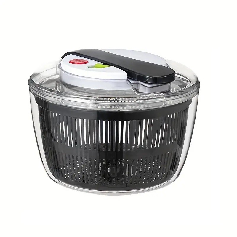 Uscator Manual pentru Salata si Verdeturi, , Plastic, 16x15x21 cm, Capacitate 3L, Negru