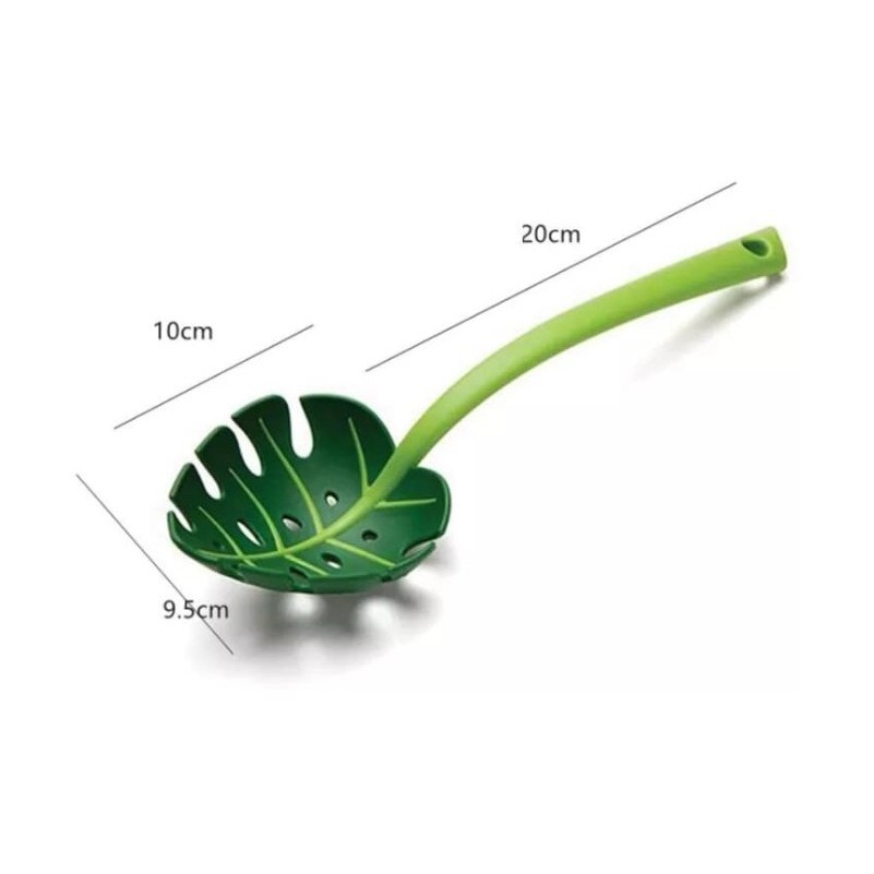 Ustensila bucatarie universala tip frunza, material ABS, creativa, design unic si modern, 30x9.5 cm, verde - imagine 2