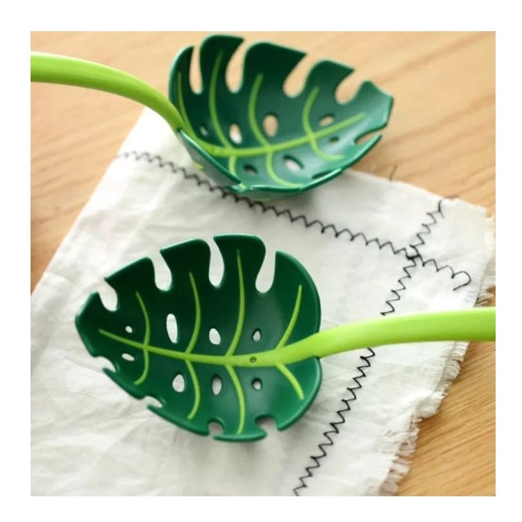 Ustensila bucatarie universala tip frunza, material ABS, creativa, design unic si modern, 30x9.5 cm, verde - imagine 4