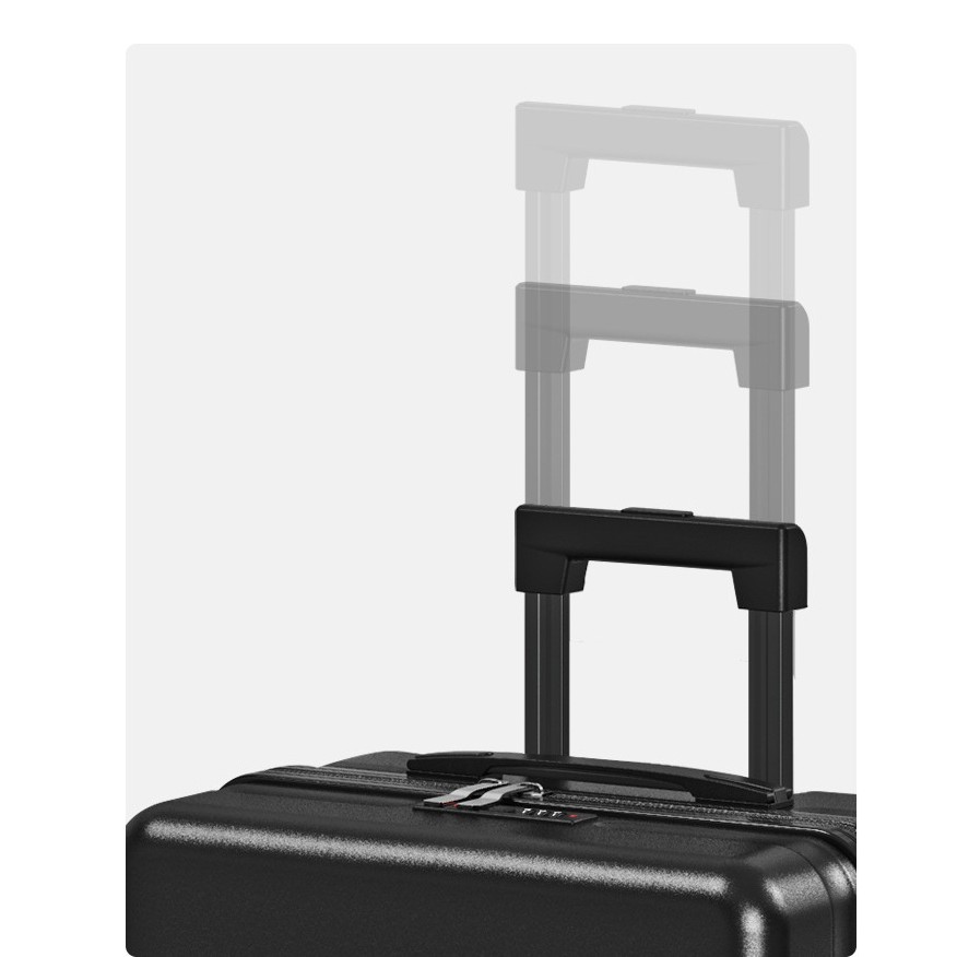 Troler de Calatorie, , 56 x 35 x 22 cm, 4 Roti, Maner Reglabil, din ABS, cu Fermoar, Blocare cu Cod, Impermeabil, Model Astronaut, Roz - imagine 3