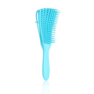 Perie Flexibila, , pentru Descurcat Par Cret/Umed si Uscat, 8 Brate Mobile, din TPE, 24.5 x 4.5 x 2 cm, Albastru
