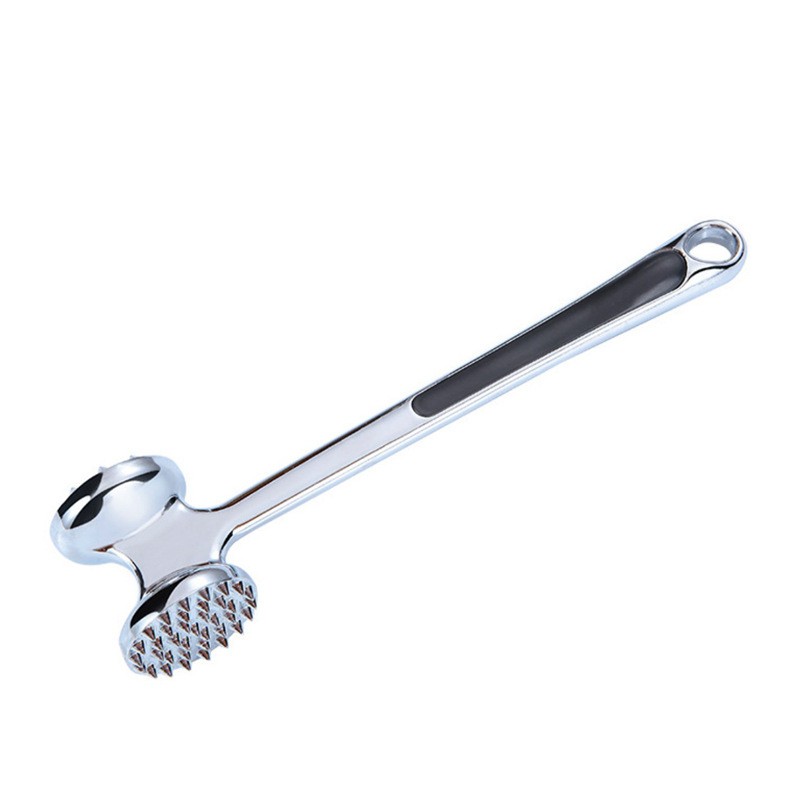 Ciocan pentru snitele si carne , din aliaj de zinc, maner antialunecare, doua capete, 22 cm, argintiu