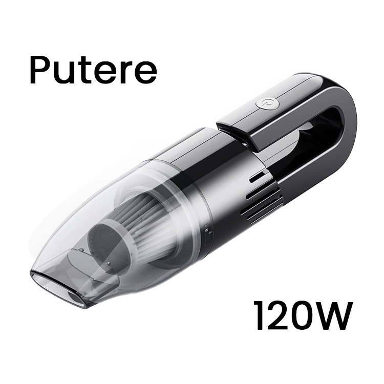 Aspirator Auto cu Incarcare Wireless, Flippy, Aspirator Vacuum pentru Masina Casa, cu dubla utilizare, Putere 120W, 30 x 7.5 x 7.5 cm, Negru - imagine 3