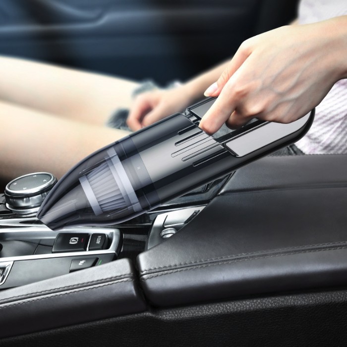 Aspirator Auto cu Incarcare Wireless, Flippy, Aspirator Vacuum pentru Masina Casa, cu dubla utilizare, Putere 120W, 30 x 7.5 x 7.5 cm, Negru - imagine 4