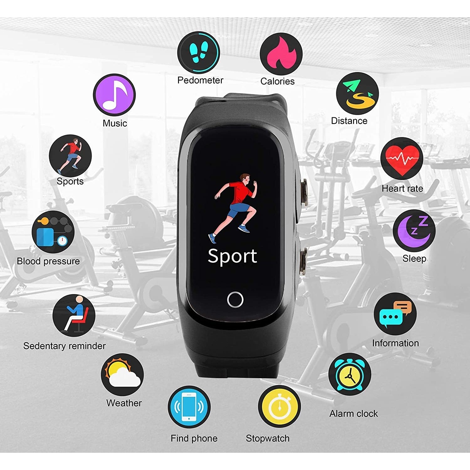 Ceas Smartwatch 2 in 1, cu Casti Bluetooth, N8 TWS, Plug in Lateral, Afisaj 1.47 inch, Rezolutie 172*320, Negru - imagine 4