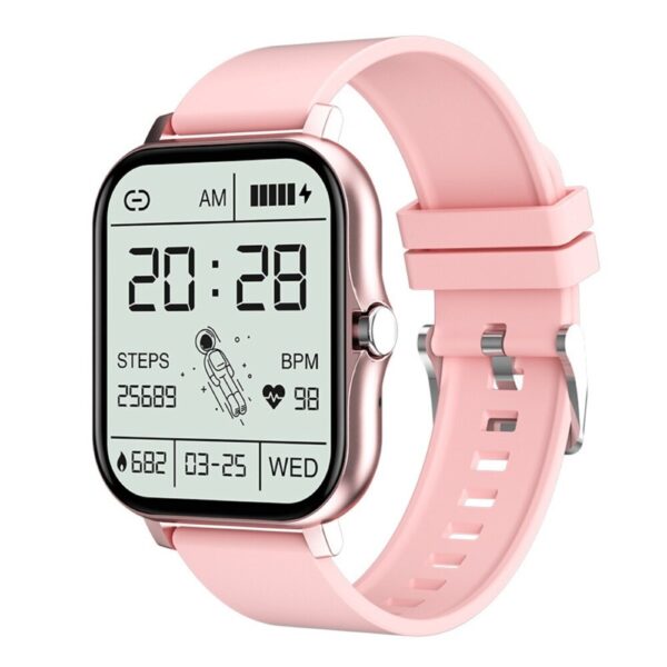 Ceas Smartwatch, Flippy, Editia H15, Apeluri Bluetooth, Afisaj 1.81 inch, Rezolutie 240 x 284, Puls, Siri, Baterie 180 mAh, Roz Auriu - imagine 2