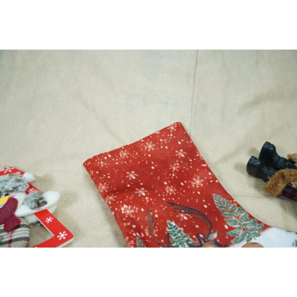Ciorap Cadouri, culoare rosie, imprimeu ren, marimea 15x30 cm, Flippy - imagine 4