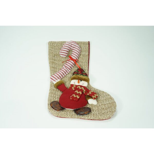 Ciorap Cadouri,Flippy,cu model om de zapada,maro, marimea 20x45 cm, textil, interior - imagine 2