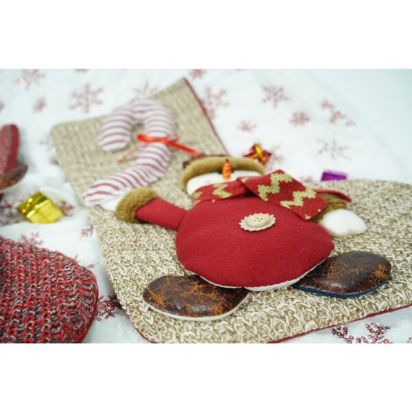 Ciorap Cadouri,Flippy,cu model om de zapada,maro, marimea 20x45 cm, textil, interior - imagine 3