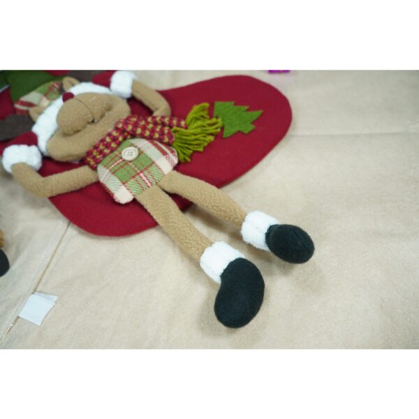 Ciorap Cadouri, Flippy,cu model ren, rosu, marimea 20x40 cm, textil, interior - imagine 4