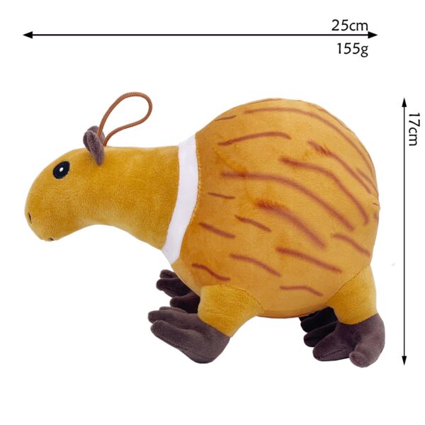 Jucarie Moale de Plus Italian Brainrot, Flippy, cu Agatatoare, Model Guinea Pig Burbaloni Luliloli, Jucarie Moale pentru Copii, 25 x 17 cm, Maro deschis - imagine 2