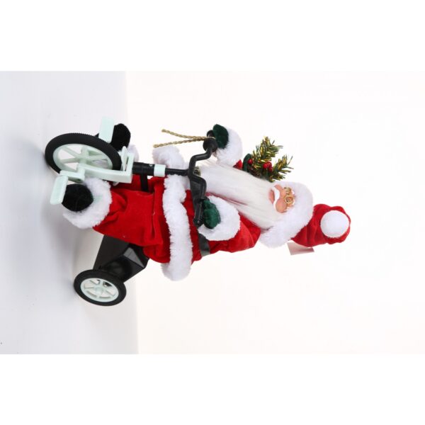 Jucarie decorativa, Flippy, Mos Craciun, 36 cm x 16 cm, grosime 23 cm, lana, tesatura de plus, poliester, interior/exterior - imagine 4