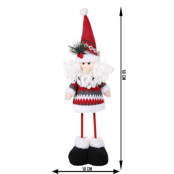 Jucarie decorativa, Flippy, Mos Craciun, 50 x 18 cm, lana, tesatura de plus, poliester, interior/exterior - imagine 2