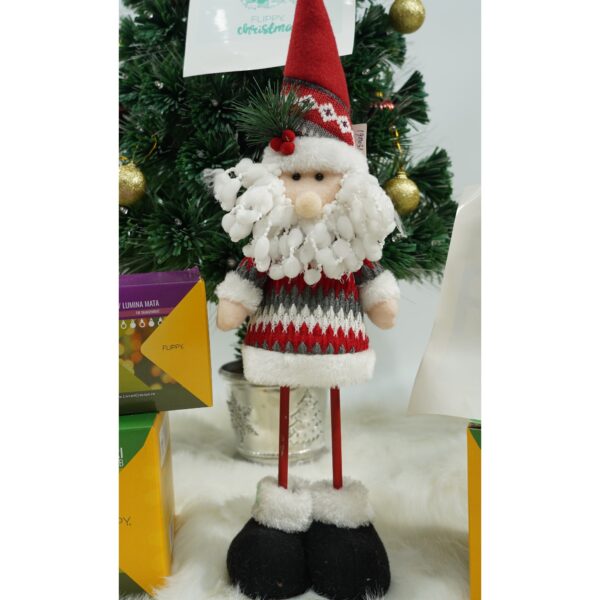 Jucarie decorativa, Flippy, Mos Craciun, 50 x 18 cm, lana, tesatura de plus, poliester, interior/exterior - imagine 4