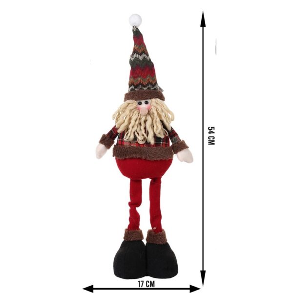 Jucarie decorativa, Flippy, Mos Craciun, 54 x 17 cm, lana, tesatura de plus, poliester, interior/exterior - imagine 2