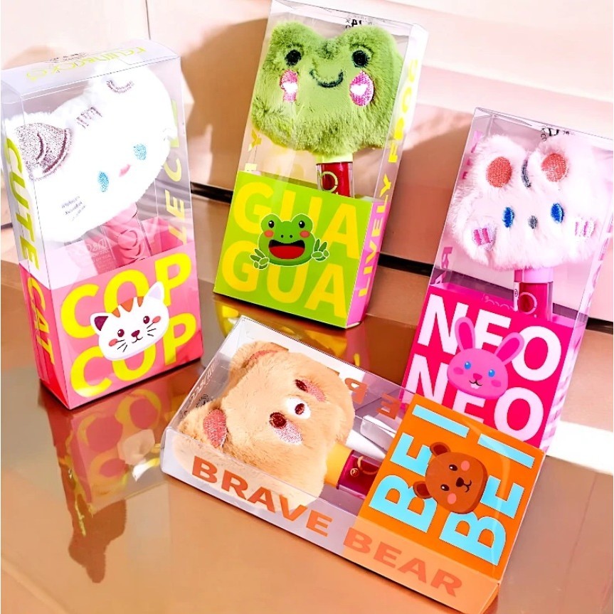 Luciu de Buze, Kevin&Coco, Animat de Plus, Model Ursulet, Maro - imagine 4