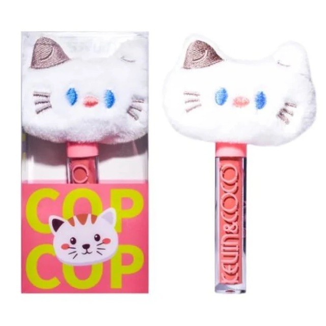 Luciu de Buze, Kevin&Coco, Animat de Plus, Model Pisica, Alb