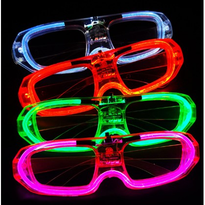 Ochelari de Petrecere cu LED, Flippy, Model Neon, din Plastic, 3 Moduri de Iluminat, Marime Universala, Multicolor - imagine 4
