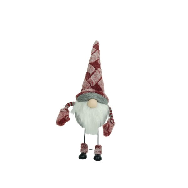 Ornament de Craciun spiridus, Flippy, roz/alb, textil, 55 cm - imagine 2