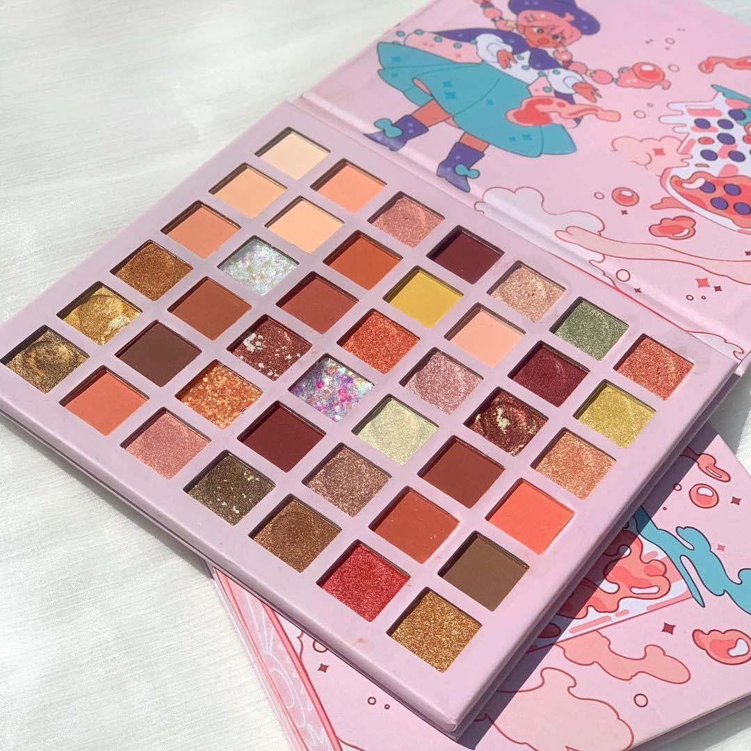 Trusa de machiaj, paleta de farduri cu 42 de culori pigmentate, Flippy