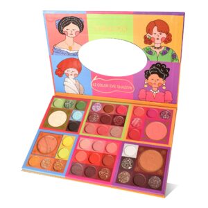 Trusa de machiaj, paleta de farduri Kevin&Coco cu 42 de culori pigmentate, Flippy