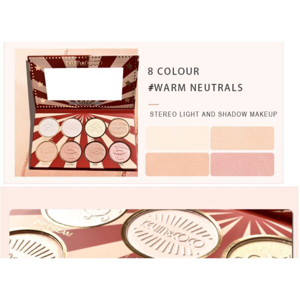 Paleta  Highlighter ( Iluminator ) Kevin&Coco 8 culori - imagine 3
