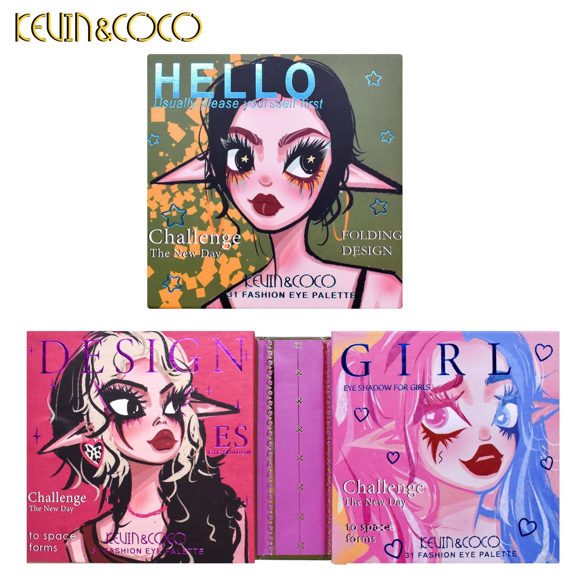 Paleta de farduri  Kevin&Coco cu 31 de culori pigmentate, Flippy - imagine 2