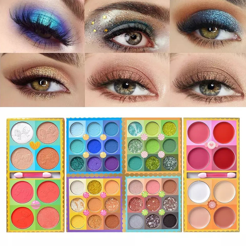 Trusa de machiaj, paleta de farduri Kevin&Coco cu 52 de culori pigmentate, Flippy - imagine 4