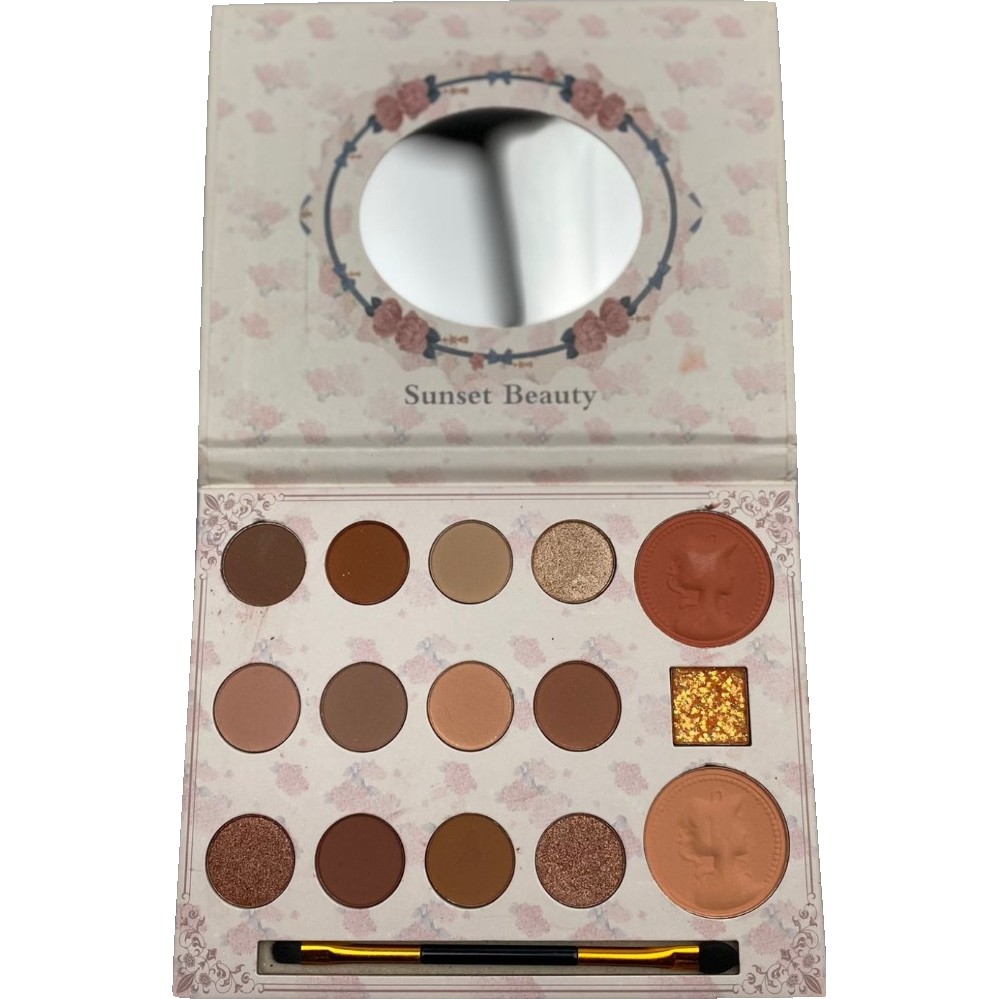 Paleta de farduri si blush Sunset Beauty 15 culori pigmentate , Flippy - imagine 2