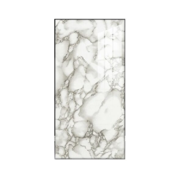 Set 10 Placi Tapet, Flippy, 60 x 30 cm, Grosime 1.5 mm, din PVC, Model Imitatie de Marmura, Suprafata acoperita 1.8 mp, Gri