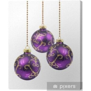 Set 6 globulete roz cu flori aurii - 6cm