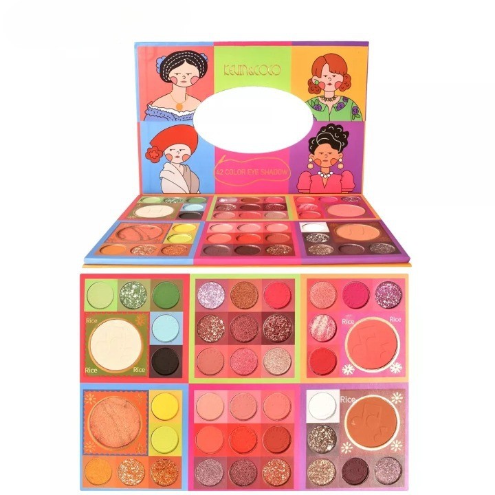 Trusa de machiaj, paleta de farduri Kevin&Coco cu 42 de culori pigmentate, Flippy - imagine 2