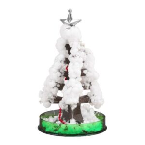 Brad Copac de Hartie Infloritor pe Apa, Flippy, Jucarie Brad Magic Infloritor de Craciun, Crestere Lenta in 8-24 h, Decoratiune de Craciun, 16.5 x 9.5 x 9.5 cm, Alb