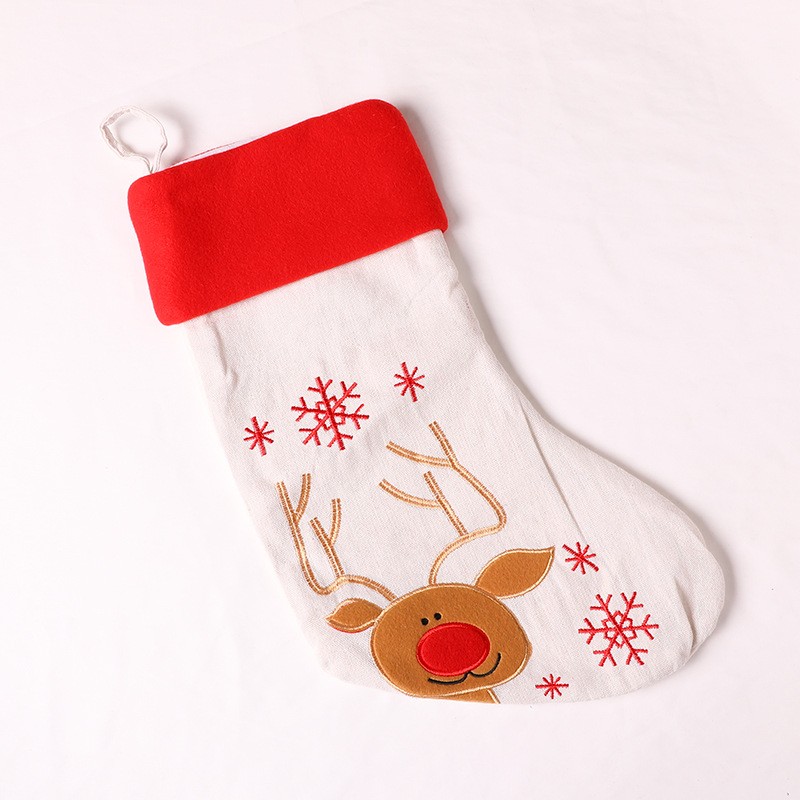 Ciorap Cadouri, culoare alba, imprimeu Rudolf, marimea 16x30 cm, Flippy - imagine 3