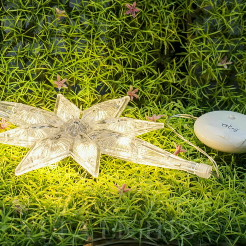 Decoratiune de Craciun Luminoasa in forma de Fulg, cu Ventuza, Alb Cald - imagine 4