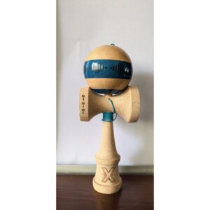 Kendama Originala X - FREQUENCY , Profesionala, Flippy, din Lemn, 18 cm, Albastru