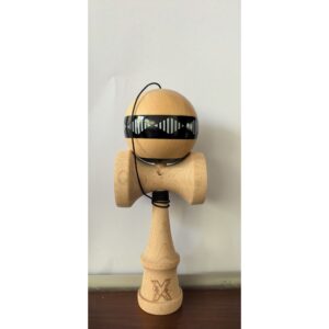 Kendama Originala X - FREQUENCY , Profesionala, Flippy, din Lemn, 18 cm, Negru
