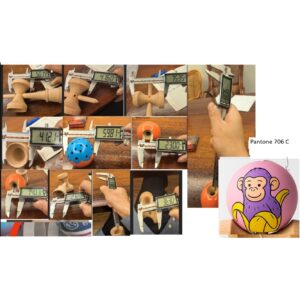 Kendama X Originala, Profesionala, Flippy, Pink Monkey Super Sticky cu Cupe Mari V3, King Size Cups, Rulment Metalic si Gaura in Baza, din Lemn 18 cm, Ata 55 cm, Roz