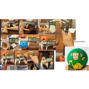 Kendama X Originala, Profesionala, Flippy, Green Monkey Super Sticky cu Cupe Mari V3, King Size Cups, Rulment Metalic si Gaura in Baza, din Lemn 18 cm, Ata 55 cm, Verde